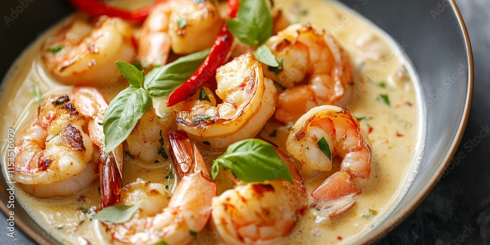 Shrimp cooked in coconut milk with galangal creates a rich and flavorful dish. This shrimp in coconut milk and galangal combination offers a unique taste experience for seafood lovers. Shrimp cooked in coconut milk with galangal creates a rich and flavorful dish. This shrimp in coconut milk and galangal combination offers a unique taste experience for seafood lovers.