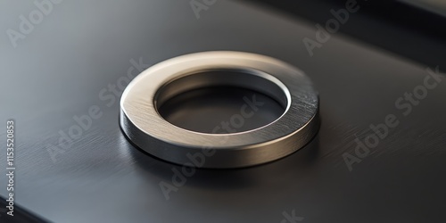 Metal ring pull designed for easy opening, showcasing a functional and sleek metal ring pull that enhances convenience in packaging. This metal ring pull exemplifies innovative design. photo