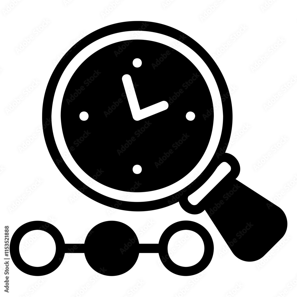 Time tracking glyph icon