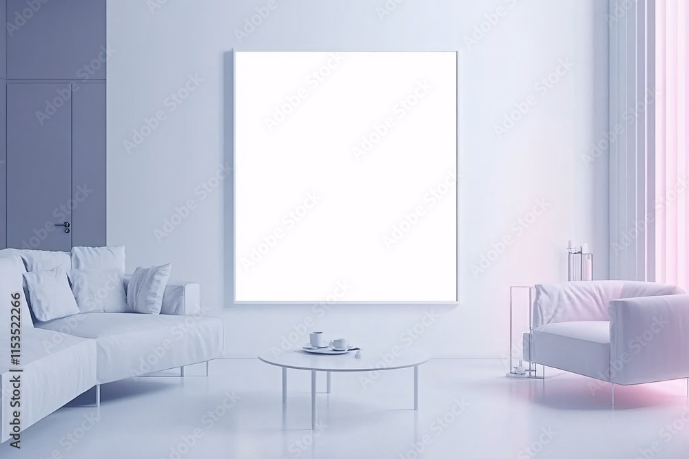 Fototapeta premium Minimalist Modern Living Room Design
