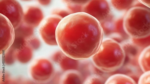 Microscopic View of Virus Particles in Human Fluid