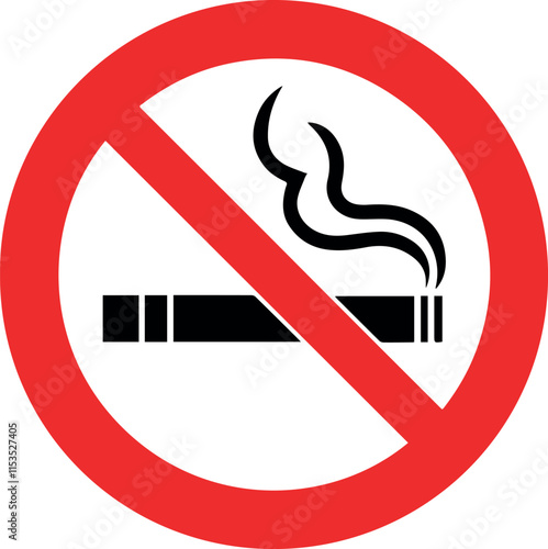 No Smoking Sign, Prohibiting Smoking in Designated Areas
