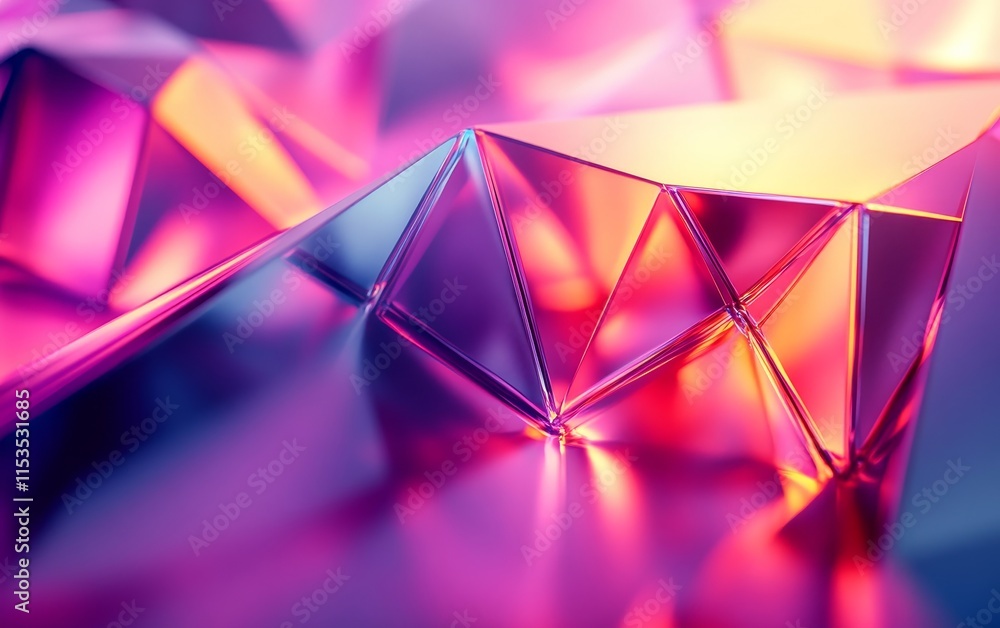 geometric shapes shifting and pulsating with vibrant neon hues. Generative AI geometric shapes shifting and pulsating with vibrant neon hues. Generative AI