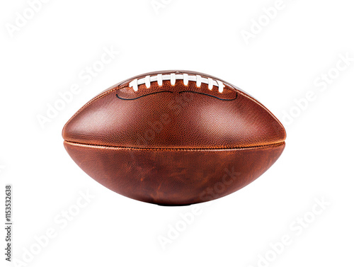 a football with a white stitching