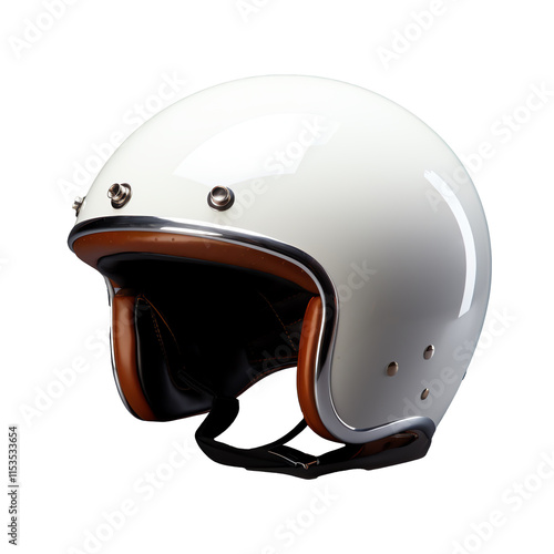 a white and brown helmet