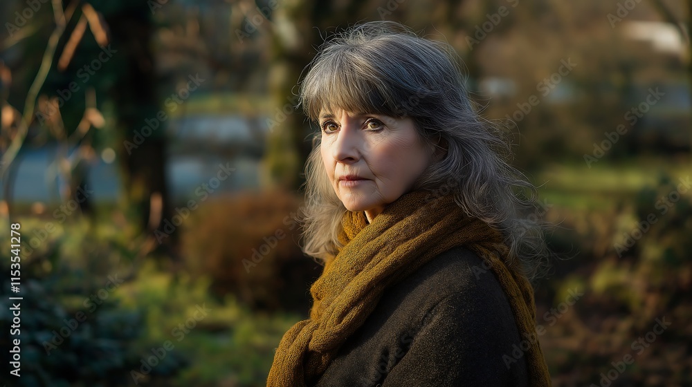 Natural middle aged Irish Beauty, Magic hour, portrait of a woman, face Natural middle aged Irish Beauty, Magic hour, portrait of a woman, face