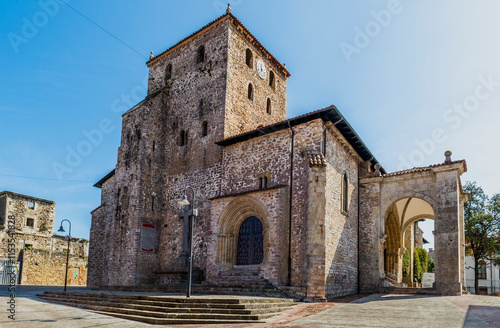 The beautiful city of Ribadesella, Asturias, Spain. Cantabrian Sea photo