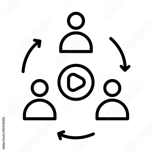 Content Engagement line icon