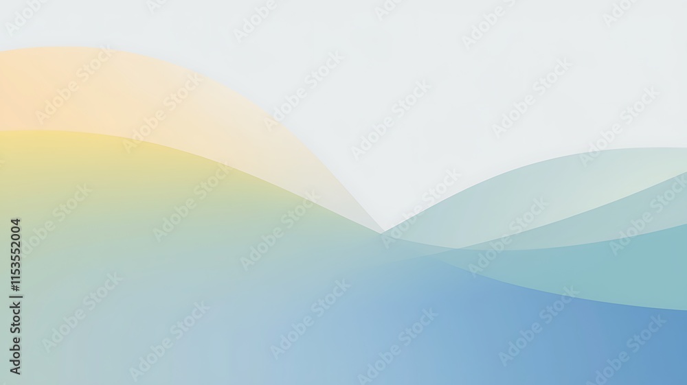 Obraz premium Abstract Pastel Waves Soft Gradient Background