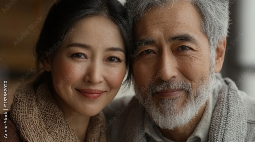 Happy Asian Couple Portrait Showing Affection And Love Happy Asian Couple Portrait Showing Affection And Love