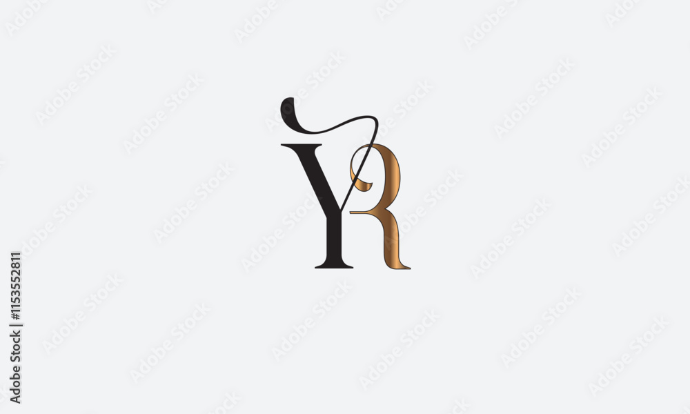 YR, RY , Y , R, Abstract Letters Logo Monogram YR, RY , Y , R, Abstract Letters Logo Monogram