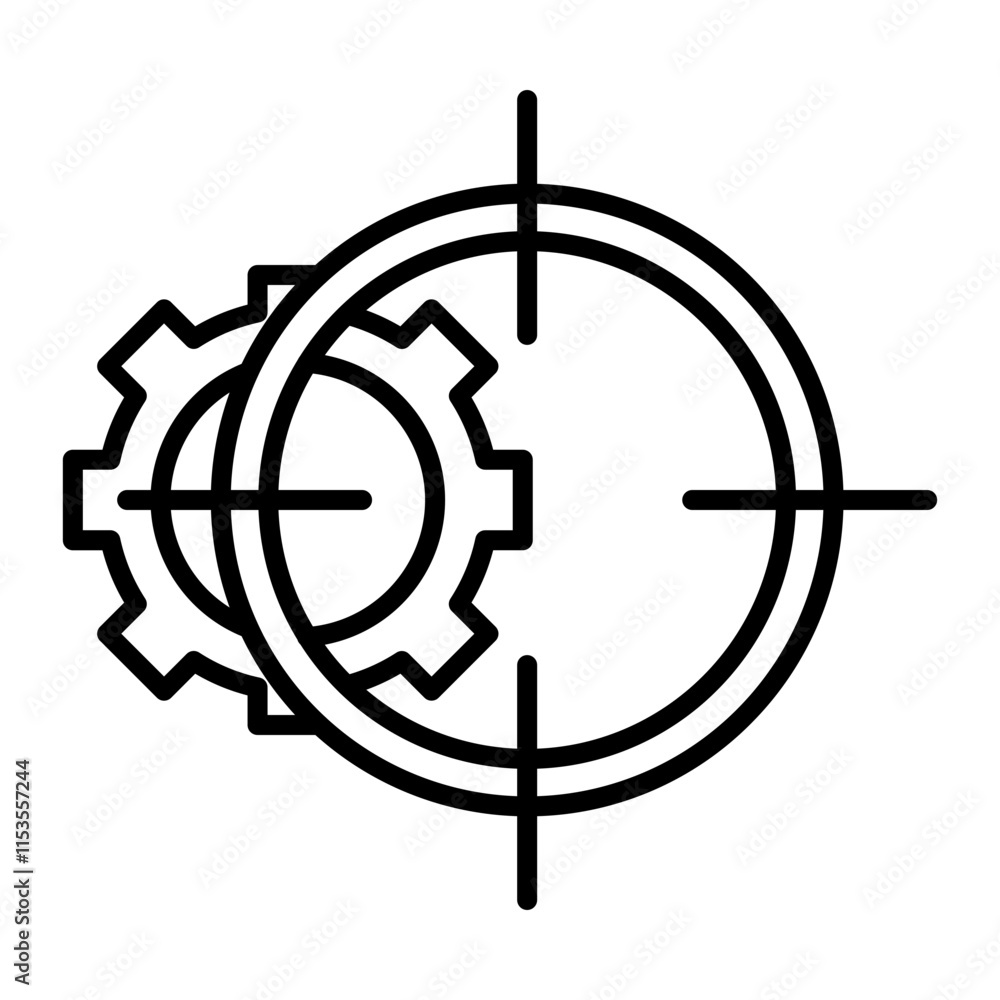 Scope Management line icon Scope Management line icon