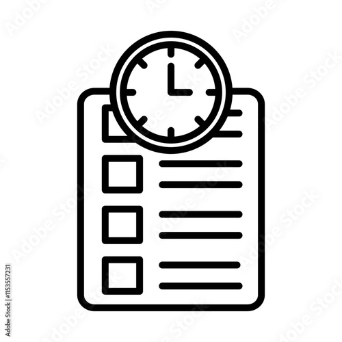 Time Tracking line icon