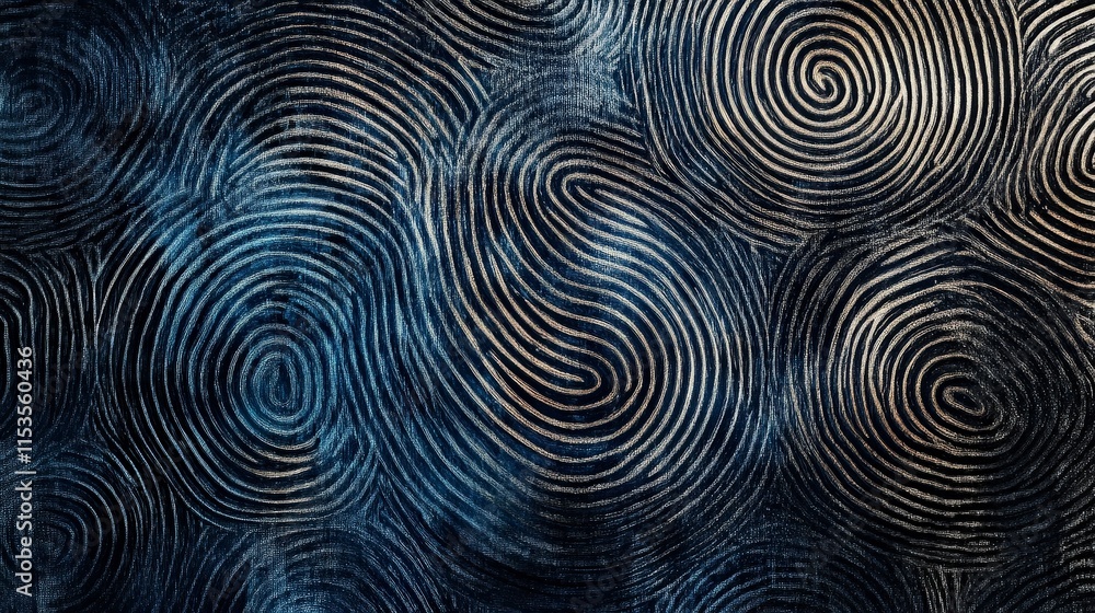 Intricate Swirls and Patterns on Deep Blue Background Texture Intricate Swirls and Patterns on Deep Blue Background Texture