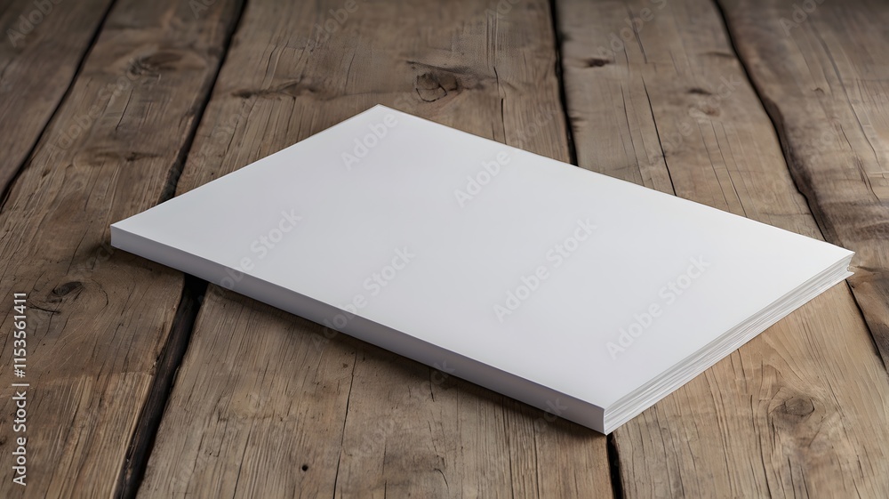 Blank empty white book cover mockup on brown wooden table, brochure catalogue document information design mockups Blank empty white book cover mockup on brown wooden table, brochure catalogue document information design mockups