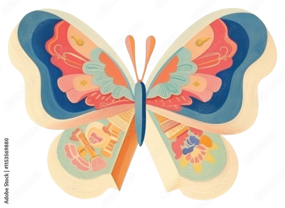 PNG Colorful abstract butterfly illustration PNG Colorful abstract butterfly illustration