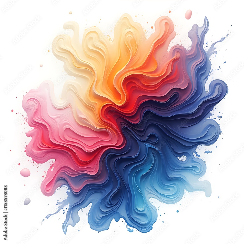 Chromatic Cascade.Abstract Watercolor Symphony Chromatic Cascade.Abstract Watercolor Symphony