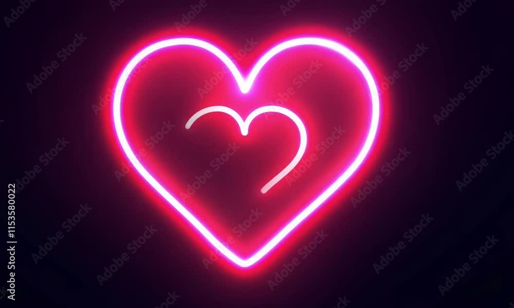Glowing Neon Heart on Dark Background
Glowing Neon Heart on Dark Background