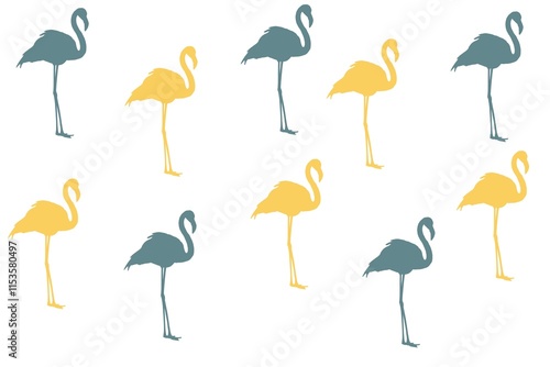 pattern with flamingos