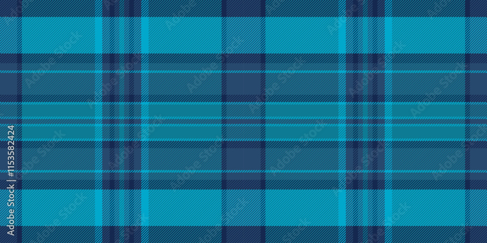 Business texture check pattern, cultural plaid vector fabric. New tartan seamless textile background in cyan and blue colors. Business texture check pattern, cultural plaid vector fabric. New tartan seamless textile background in cyan and blue colors.