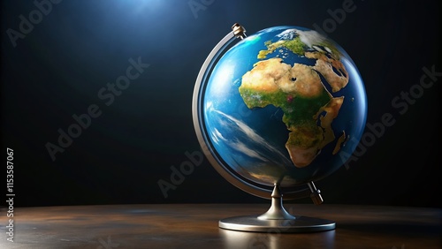 Rotating Earth Globe, 360 Degree Spin, Realistic Geography, Space Background, 3D Planet