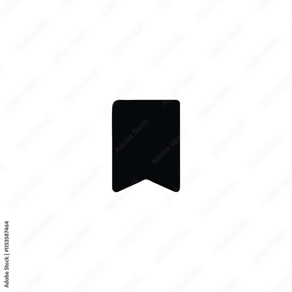 Bookmark icon silhouette vector image. Black book mark icon on white background. Bookmark icon silhouette vector image. Black book mark icon on white background.