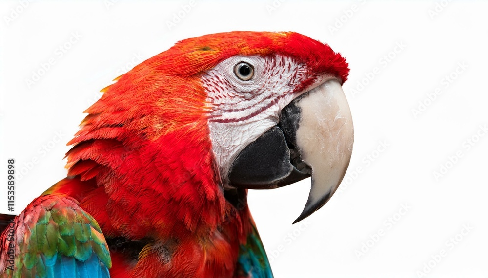 Fototapeta premium macaw parrot isolated on white heritage