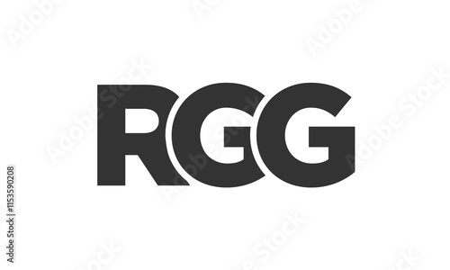 RGG logo design template with strong and modern bold text. Initial based vector logotype featuring simple and minimal typography. Trendy company identity. photo