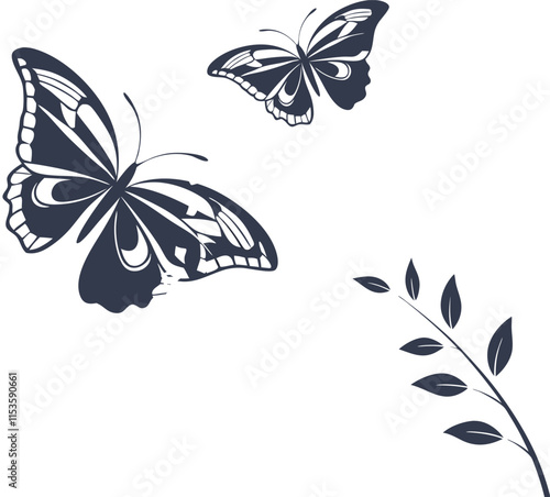 Butterfly Silhouette: Elegant and Timeless Design for Art and Decor