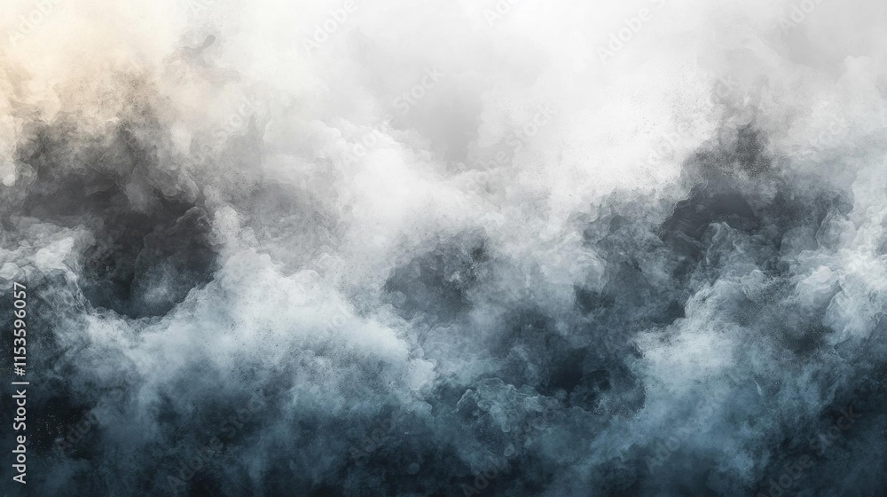 Fototapeta premium Abstract Gray Watercolor Cloudy Background. Generative AI