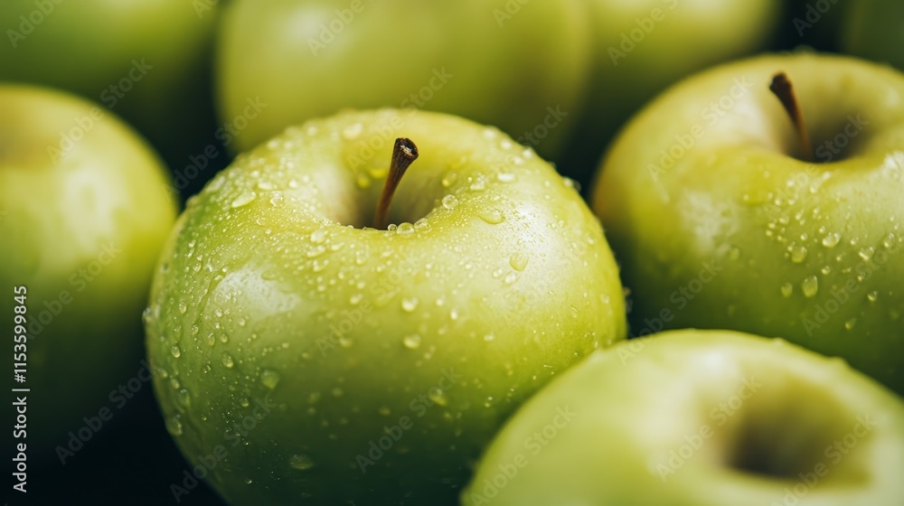 Close up of delicious, juicy apples showcasing a vibrant yellow green hue, highlighting the appetizing appearance of these fresh apples that are perfect for a healthy snack or recipe. Close up of delicious, juicy apples showcasing a vibrant yellow green hue, highlighting the appetizing appearance of these fresh apples that are perfect for a healthy snack or recipe.