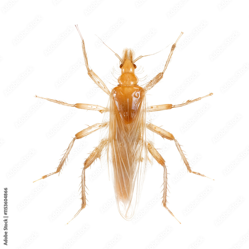 Fototapeta premium Detailed View of a Pale Brown Insect 