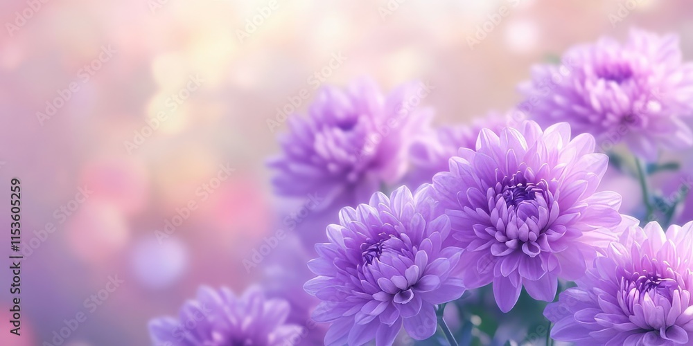 Vibrant lilac chrysanthemums stand out in a closeup against a soft, blurred background. Enjoy the beauty of lilac chrysanthemums as they bloom brilliantly in autumn gardens. Vibrant lilac chrysanthemums stand out in a closeup against a soft, blurred background. Enjoy the beauty of lilac chrysanthemums as they bloom brilliantly in autumn gardens.