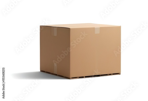 A large brown cardboard box