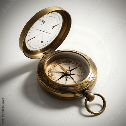 A close up of a compass photo