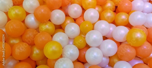 Plastic sport ball toy in playground for background design elements