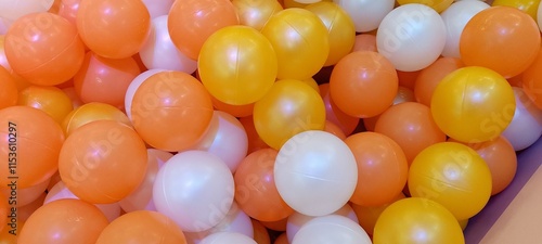 Plastic sport ball toy in playground for background design elements