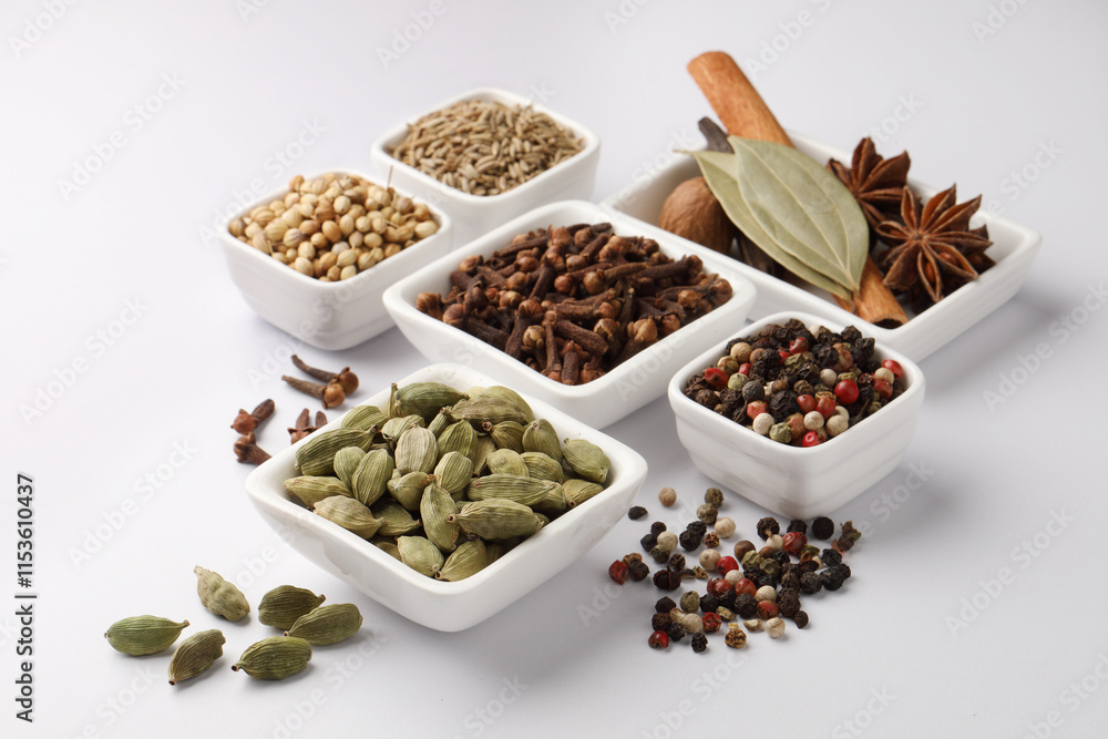 Spice blend, spice mix, Indian traditional whole spices Spice blend, spice mix, Indian traditional whole spices