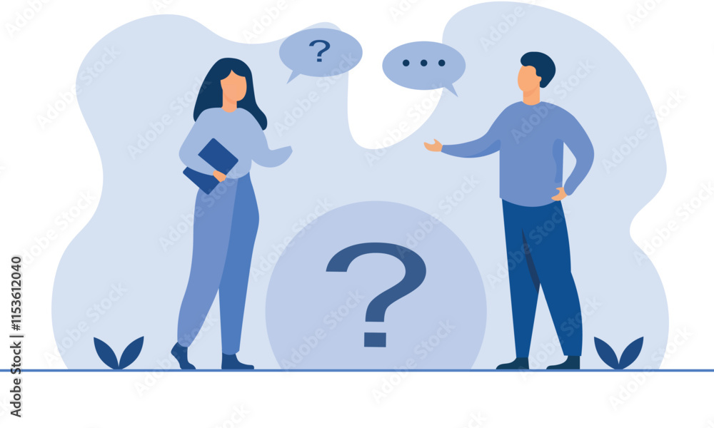 business people with question mark business people with question mark