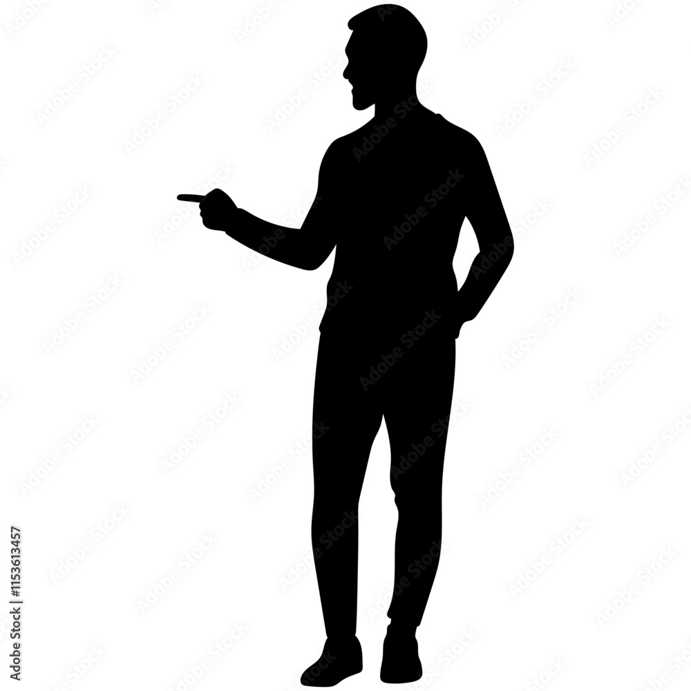 People Pointing Silhouette People Pointing Silhouette