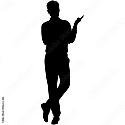 People Pointing Silhouette