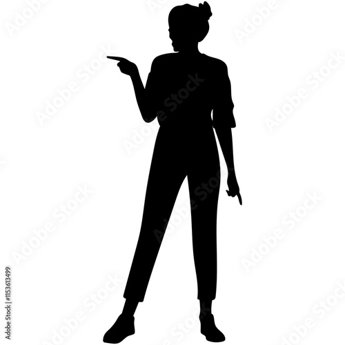 People Pointing Silhouette