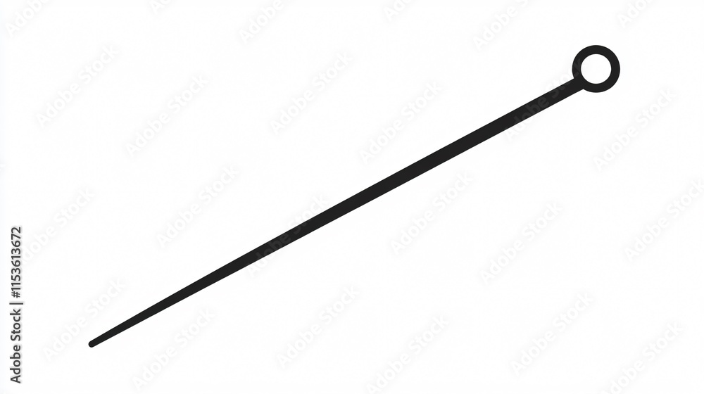 Neat Toothpick Outline Icon Vector Isolated on White Background Neat Toothpick Outline Icon Vector Isolated on White Background