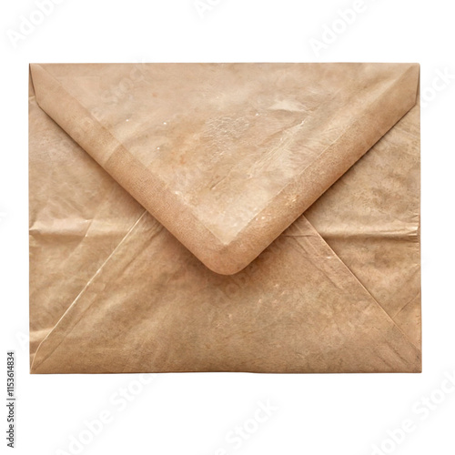 Vintage Brown Envelope: An unassuming brown envelope, weathered with age and use, holds the promise of a message or secret. It's a tangible symbol of connection, communication.