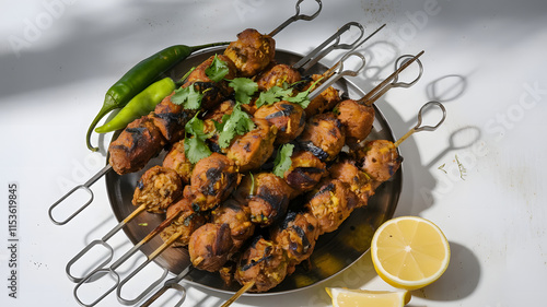 A photo of a traditional Indian dish called Kofte, with a white background. photo