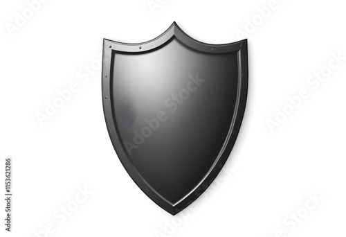 Free Download A black shield with a curved top and pointed edges , representing protection and security - GFXLoad