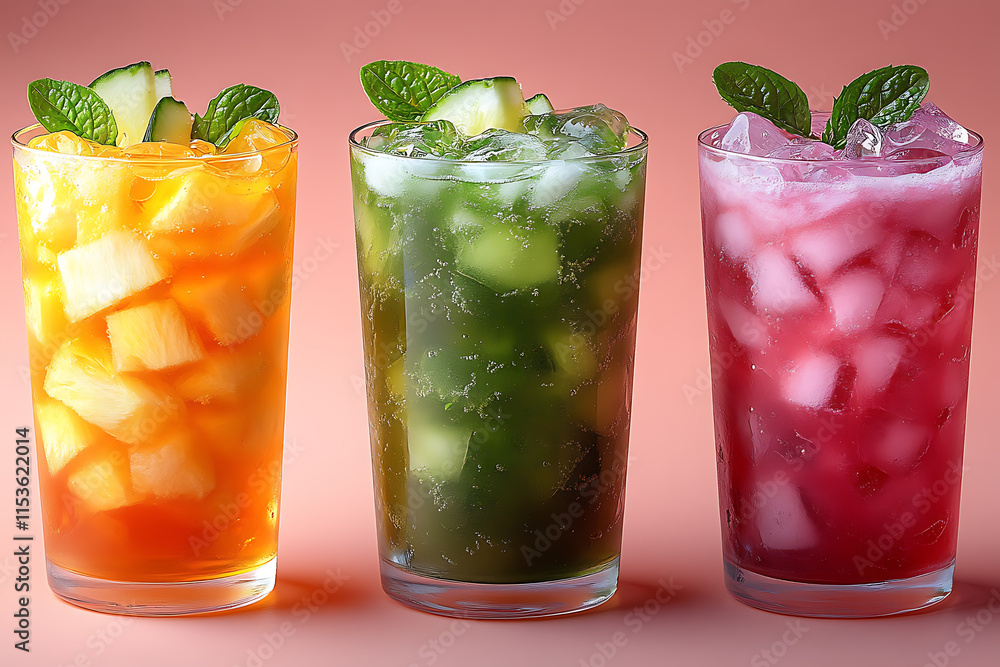A vibrant assortment of metabolism-boosting drinks, featuring green tea, a refreshing watermelon smoothie, and a tropical pineapple shake
A vibrant assortment of metabolism-boosting drinks, featuring green tea, a refreshing watermelon smoothie, and a tropical pineapple shake