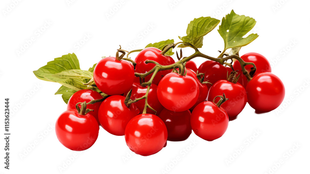 a group of red tomatoes with green leaves a group of red tomatoes with green leaves