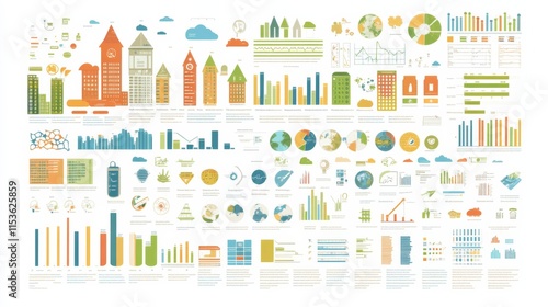 Infographic Elements for Health and Infrastructure Topics