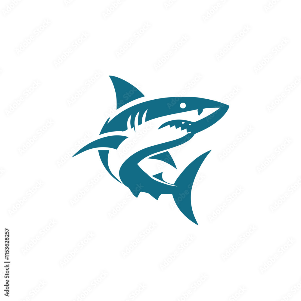 Fototapeta premium Iconic shark logo 